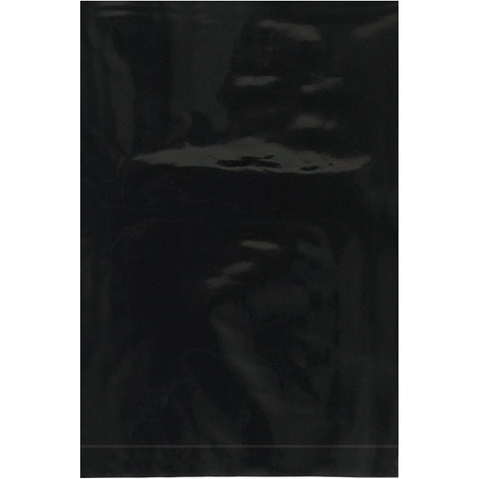 4 x 6" - 2 Mil Black Flat Poly Bags - PB390BK