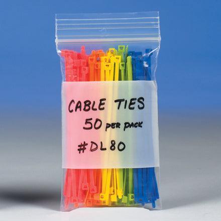 4 X 6 4 Mil White Block Reclosable Poly Bags - RCH0406W Putnam Plastics