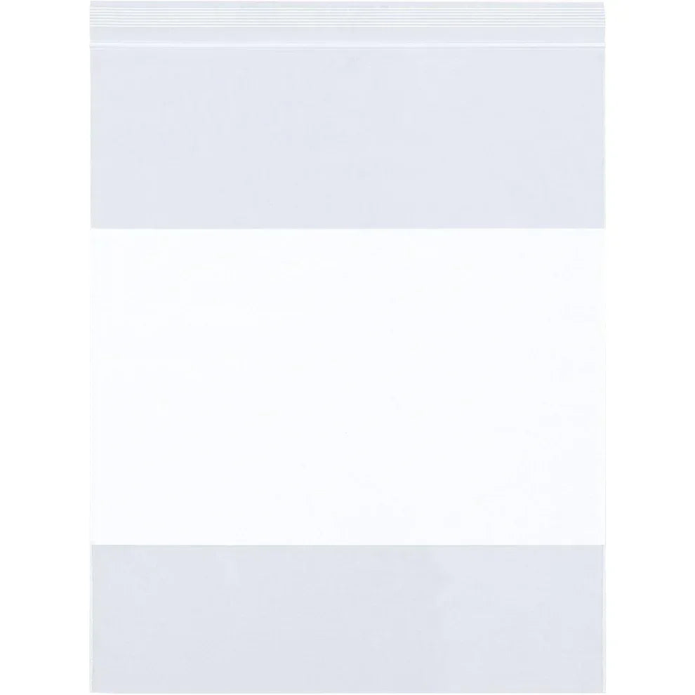 4 X 6 4 Mil White Block Reclosable Poly Bags - RCH0406W Putnam Plastics