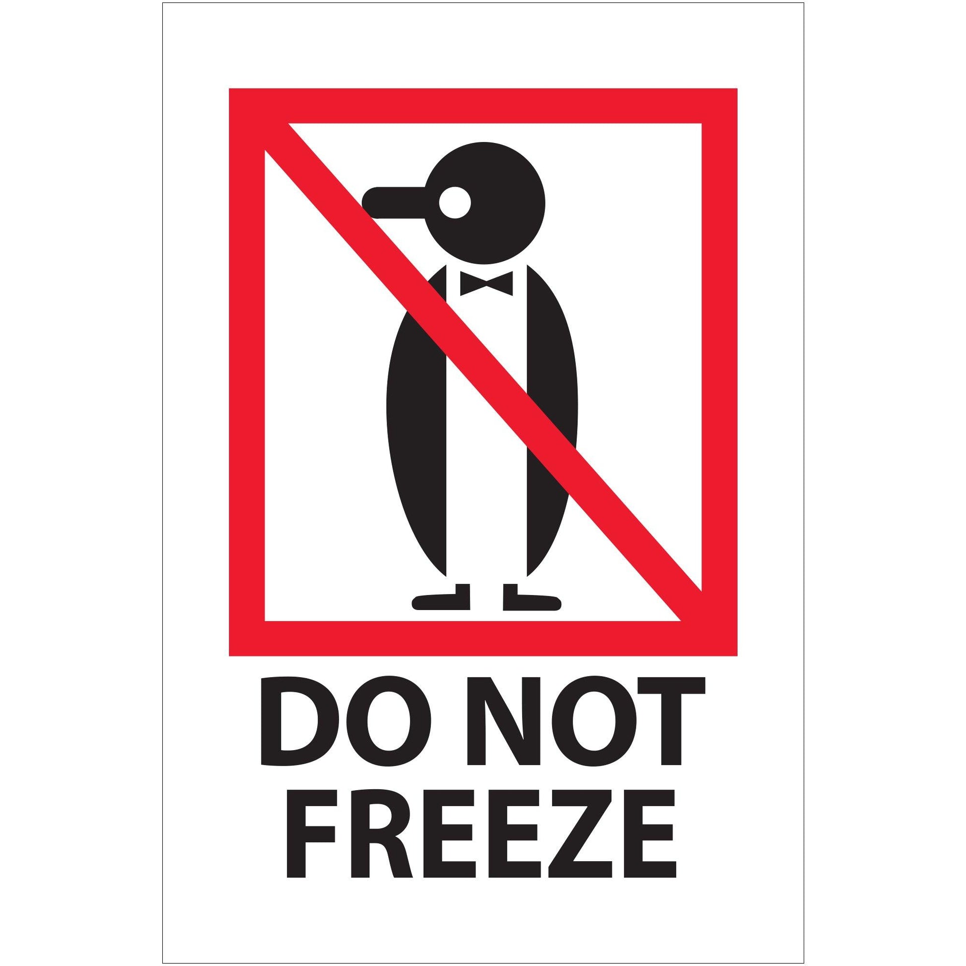 4 x 6" - "Do Not Freeze" Labels - IPM506