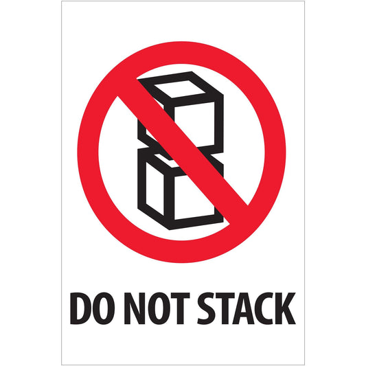 4 x 6" - "Do Not Stack" Labels - DL2153