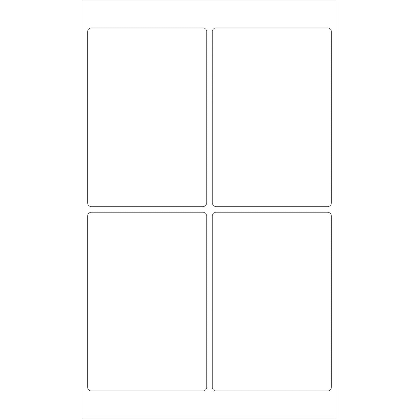 4 x 6" Glossy White Rectangle Laser Labels - LL204 Box Packaging Partner