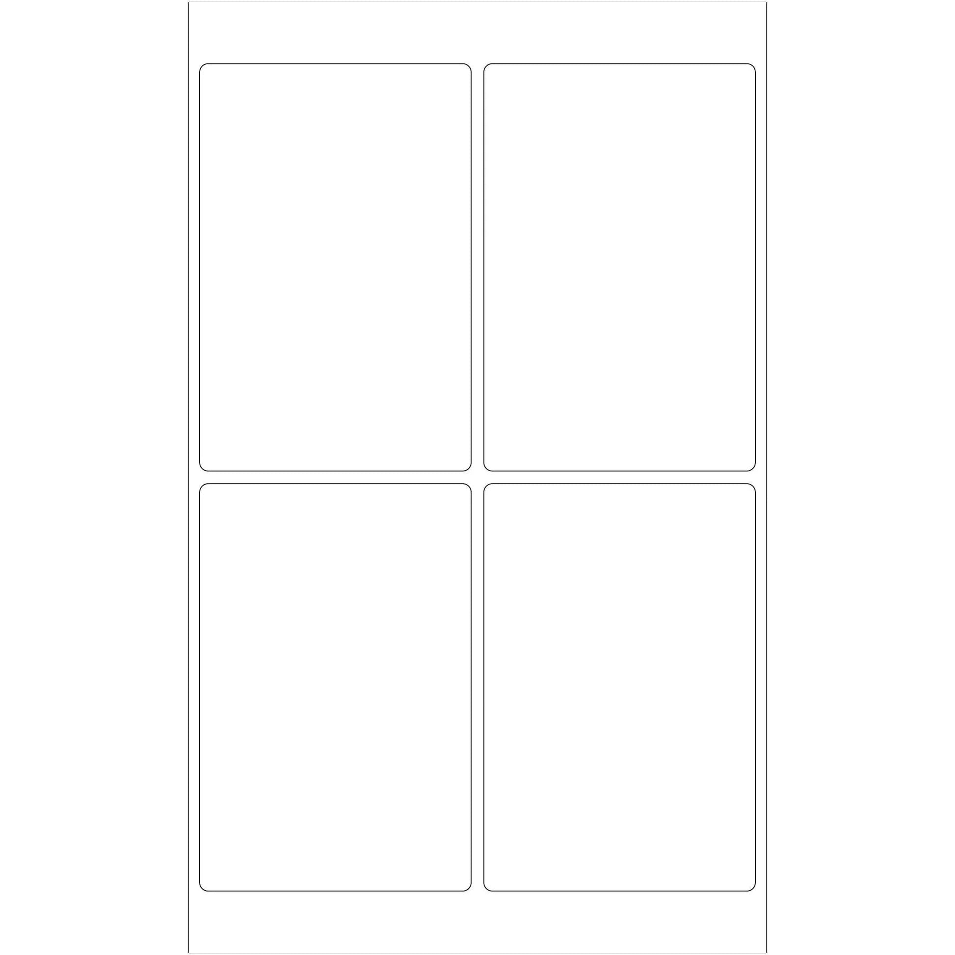 4 x 6" Glossy White Rectangle Laser Labels - LL204 Box Packaging Partner