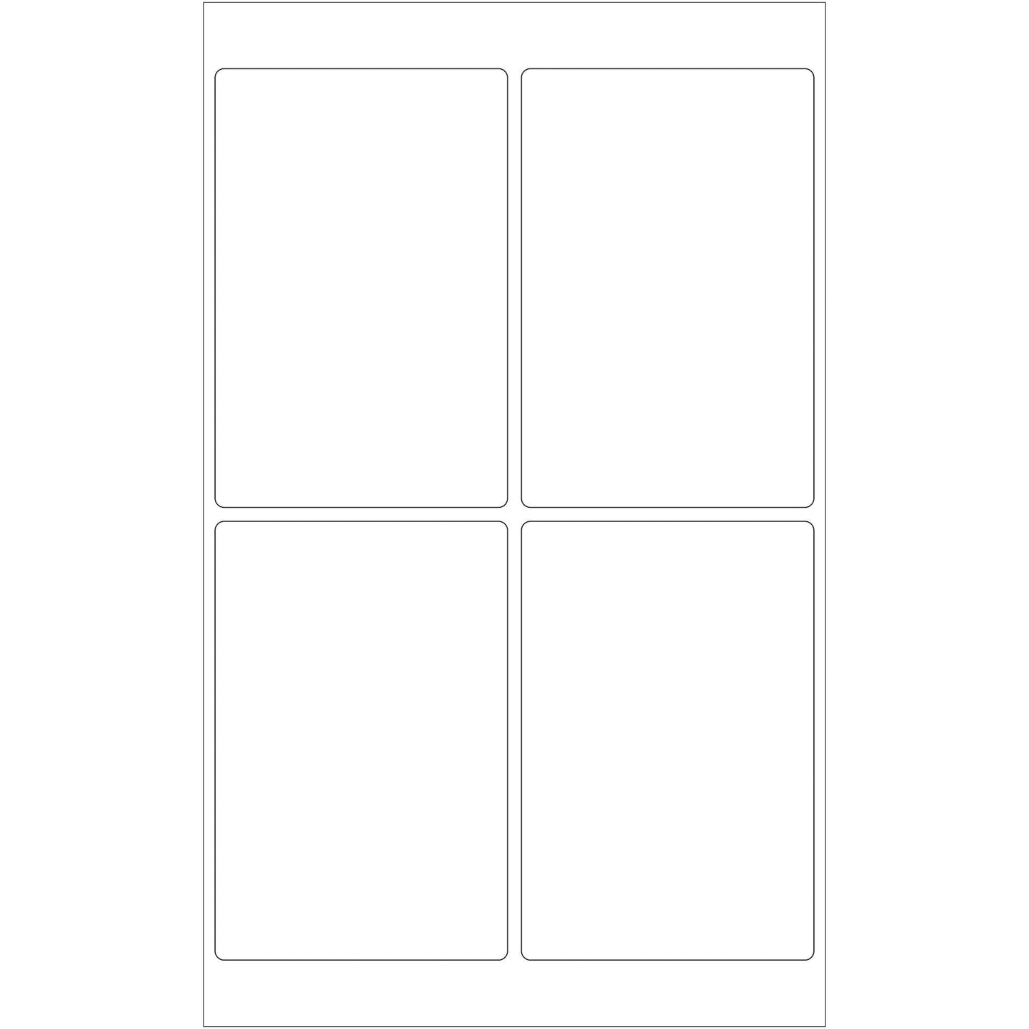 4 x 6" Glossy White Rectangle Laser Labels - LL204