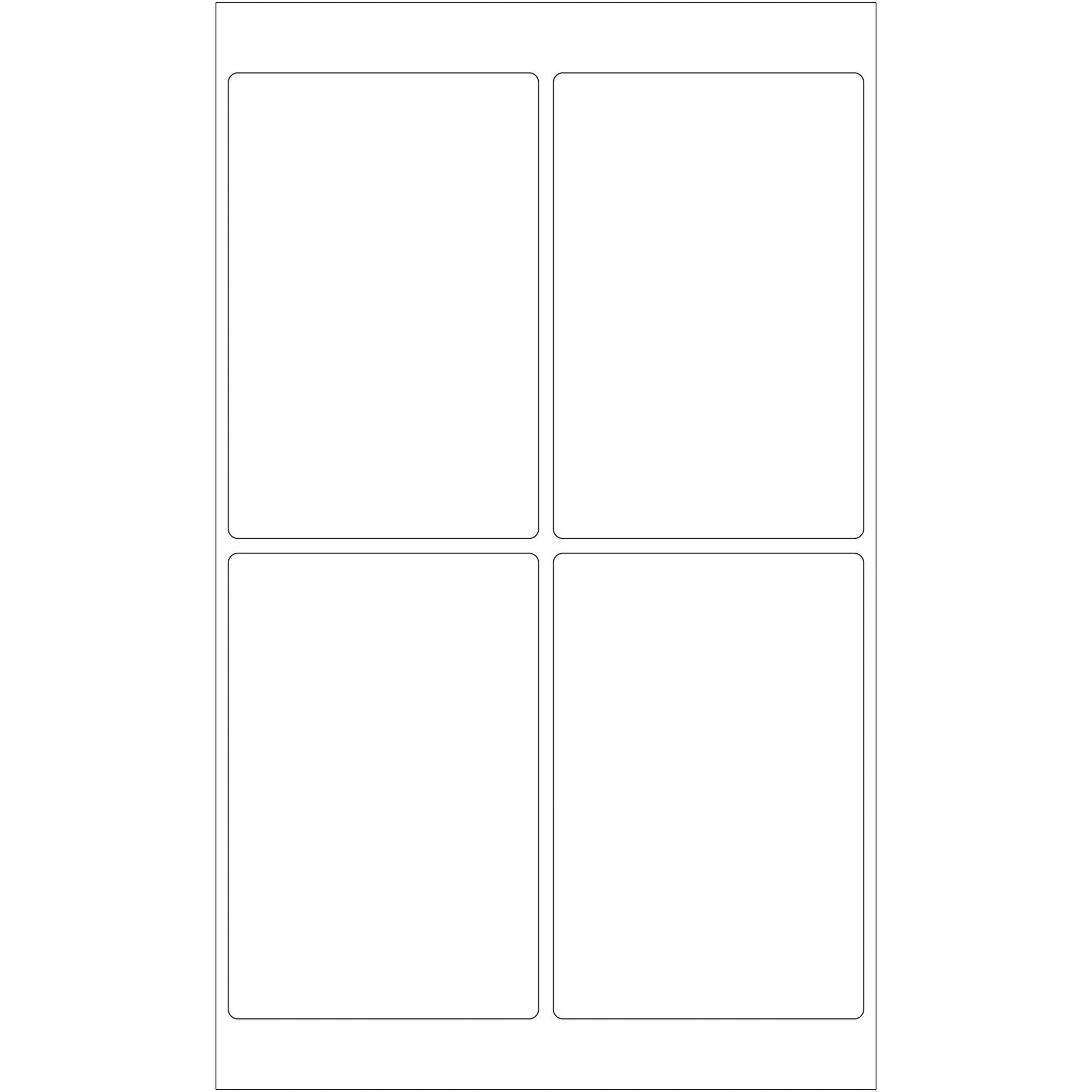 4 x 6" Glossy White Rectangle Laser Labels - LL204