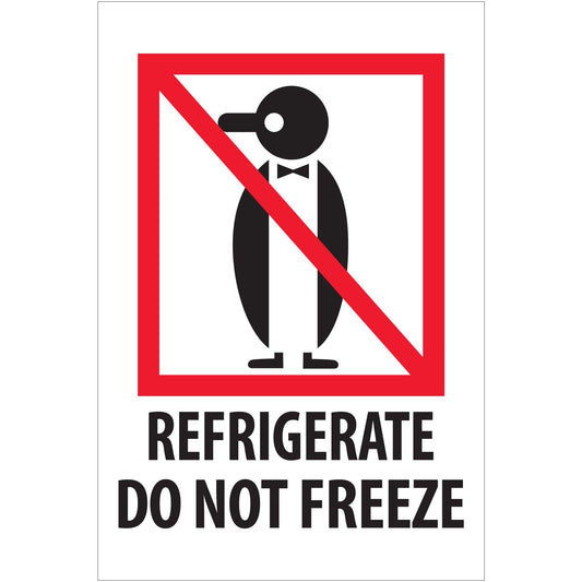 4 x 6" - "Refrigerate - Do Not Freeze" Labels - IPM505