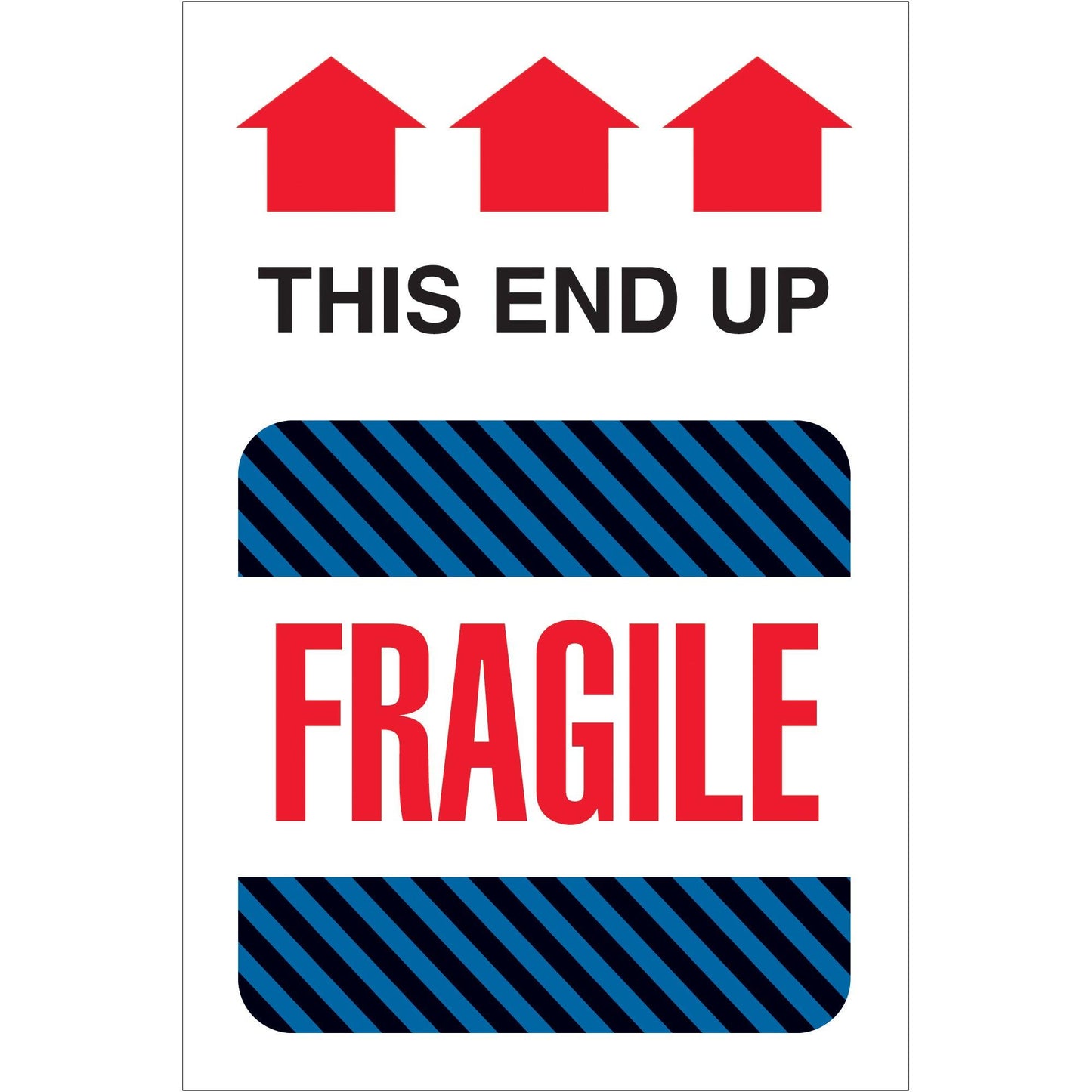 4 x 6" - "This End Up - Fragile" Labels - DL1550