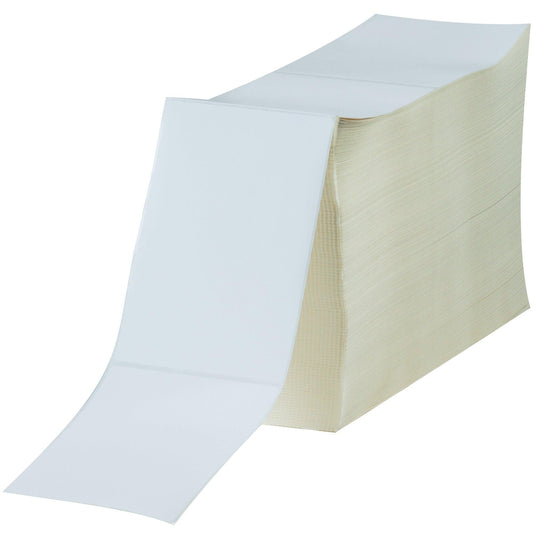 4 x 6" White Fanfold Thermal Transfer Labels - THL140