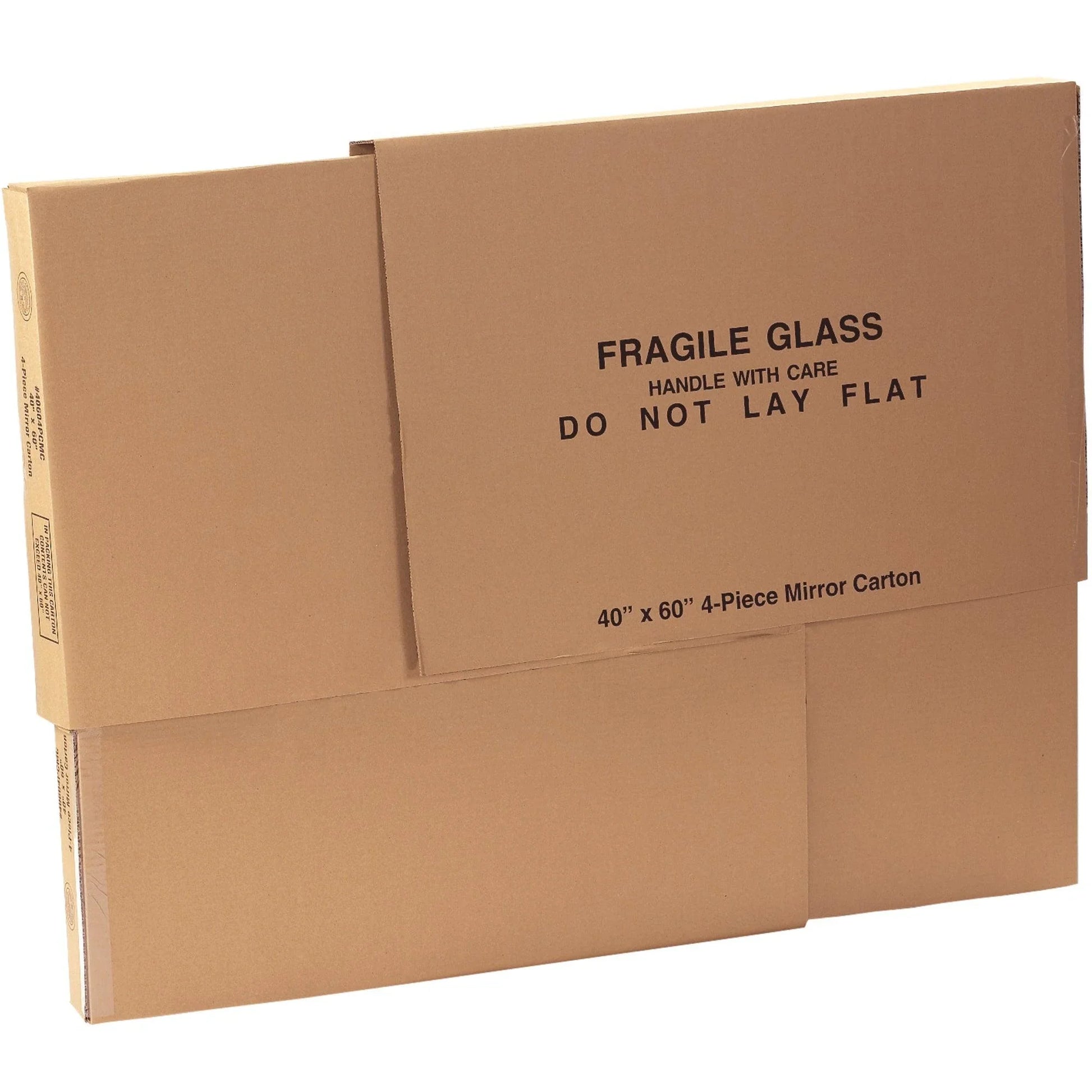 40 x 3 1/2 x 60" 1 Piece of 40 x 60" 4-Piece Mirror Boxes - 40604PCMC Box Packaging Partner
