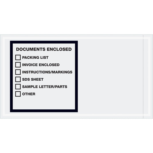 5 1/2 x 10" "Documents Enclosed" Transportation Envelopes - PL496