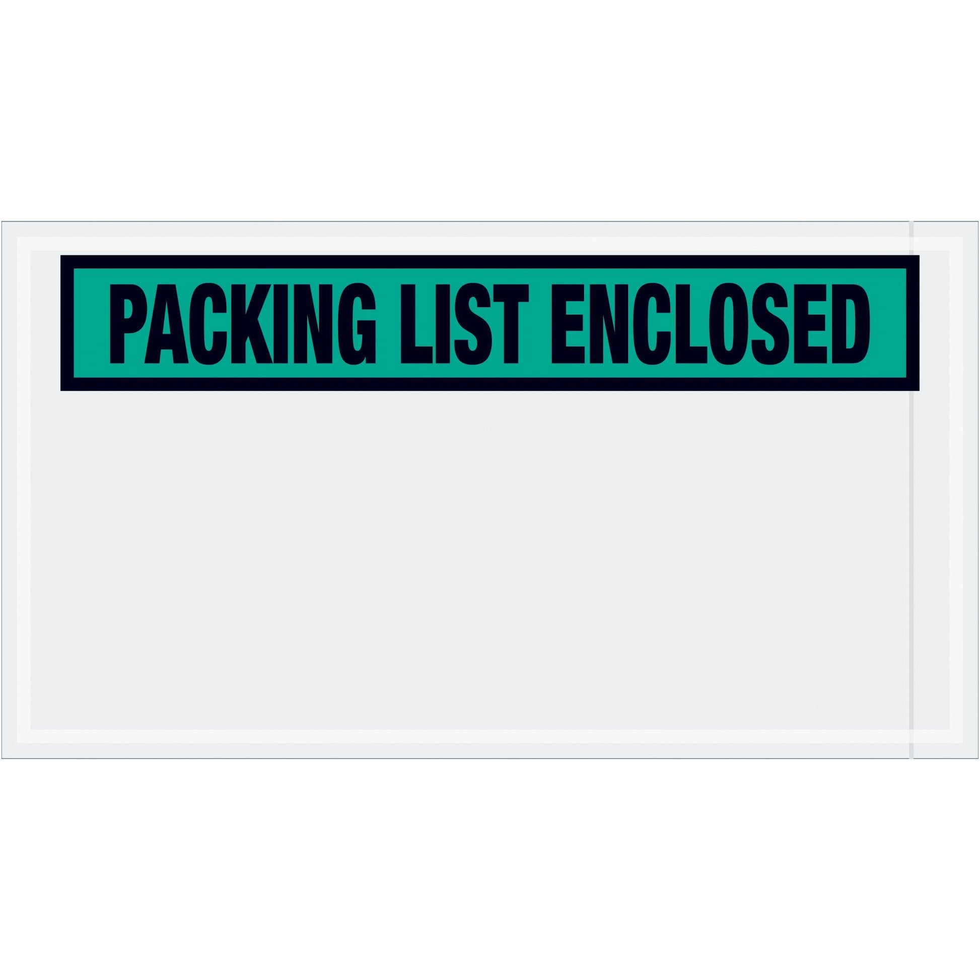 5 1/2 x 10" Green "Packing List Enclosed" Envelopes - PL432