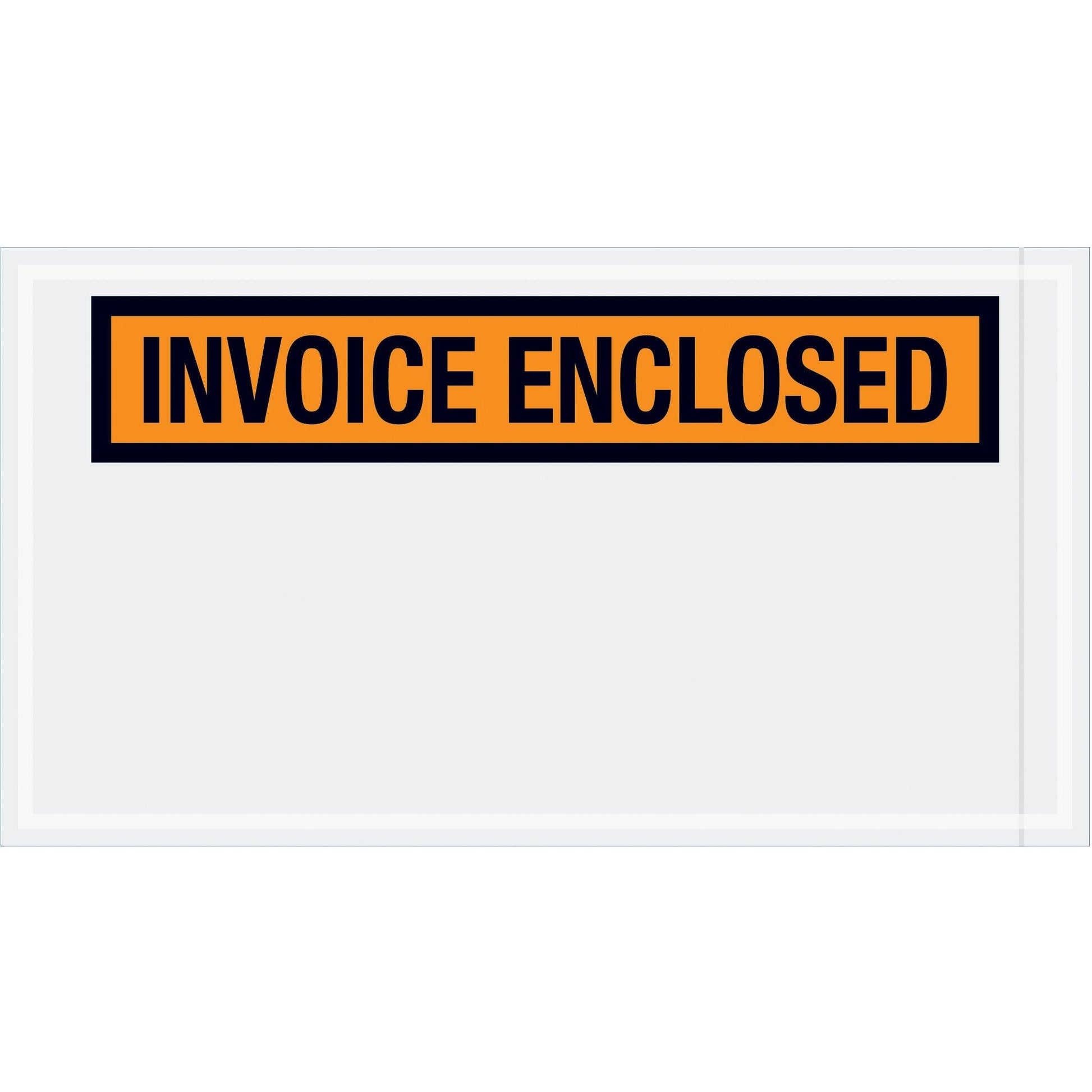 5 1/2 x 10" Orange "Invoice Enclosed" Envelopes - PL27