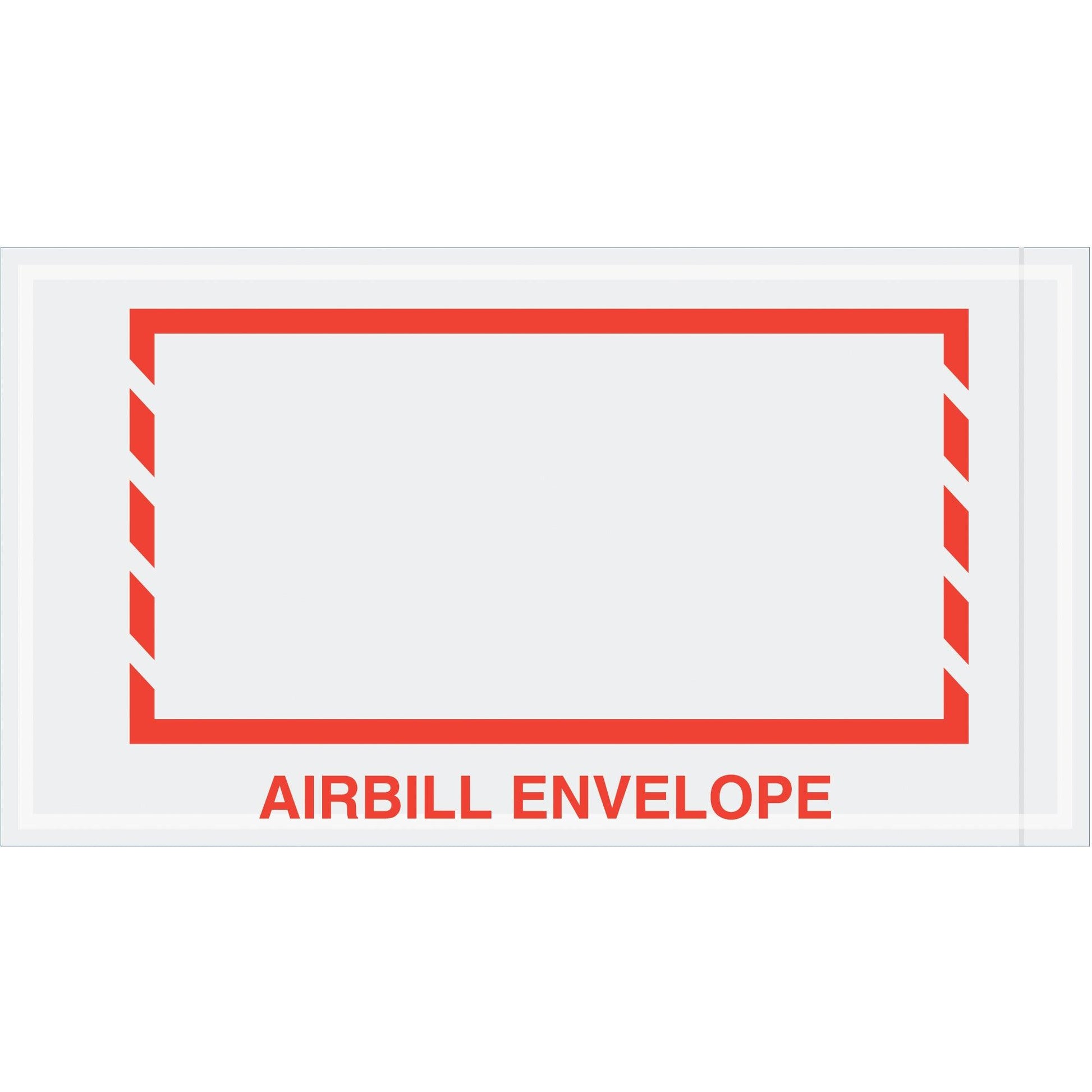5 1/2 x 10" Red Border "Airbill Envelope" Document Envelopes - PL484