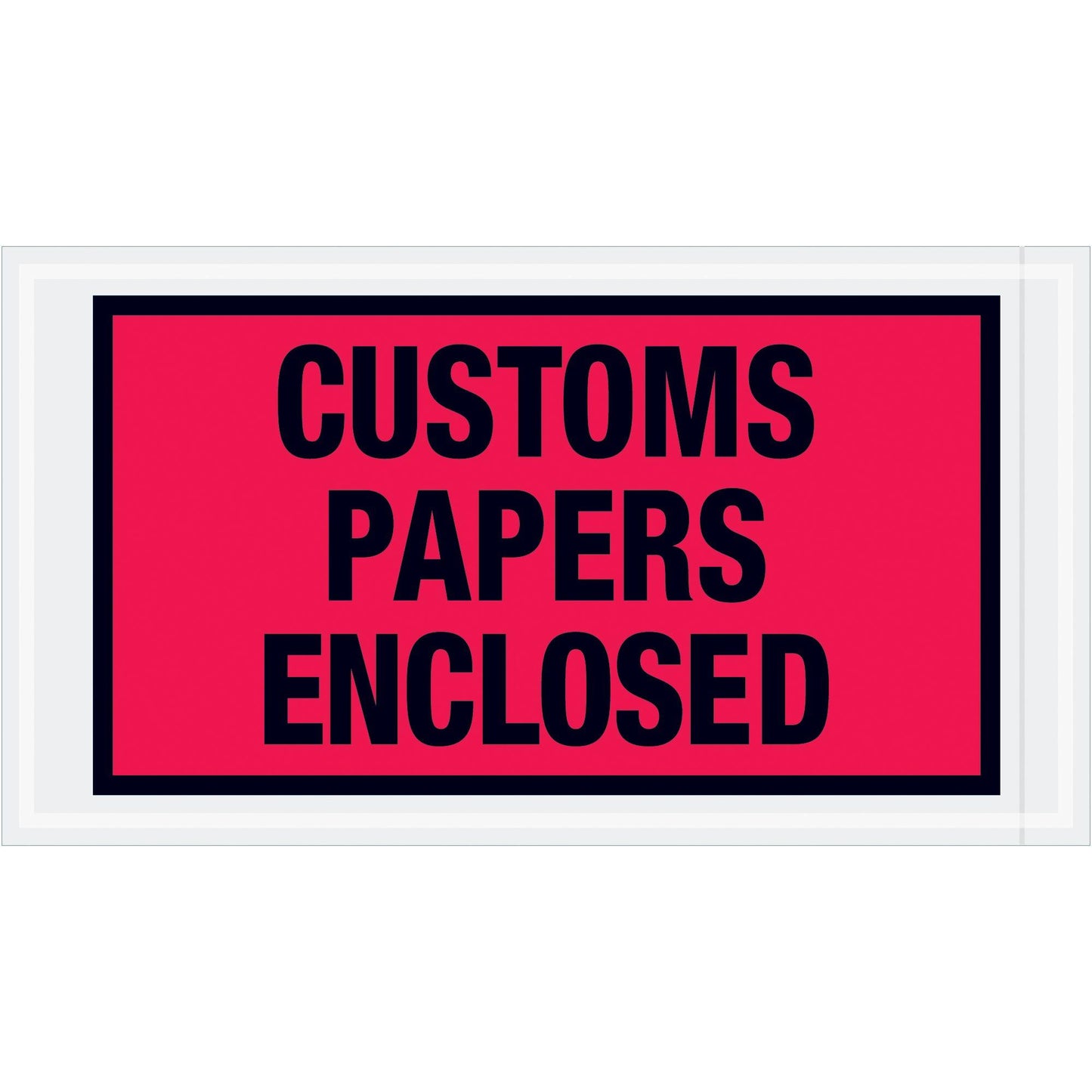 5 1/2 x 10" Red "Customs Papers Enclosed" Envelopes - PL447