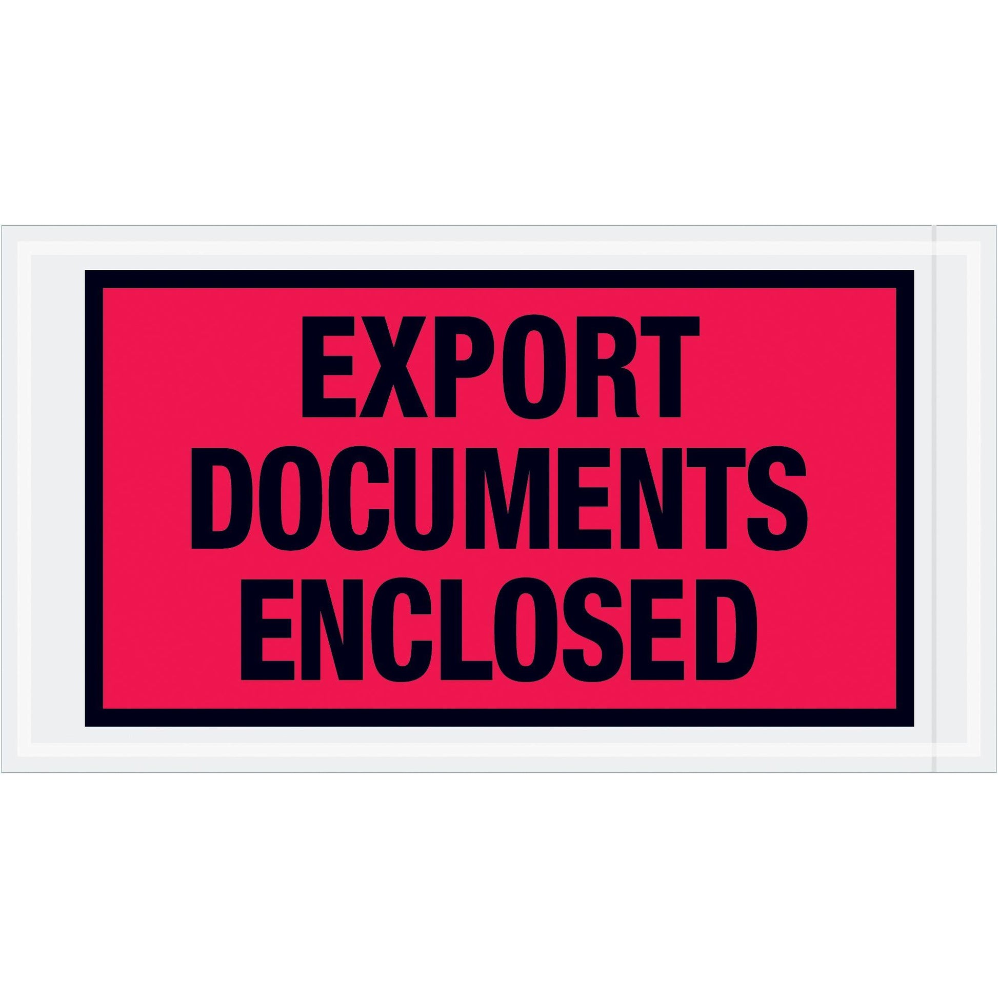 5 1/2 x 10" Red "Export Documents Enclosed" Envelopes - PL440