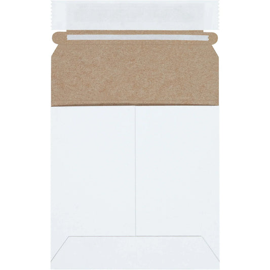 5 1/8 x 5 1/8" White Self-Seal Stayflats Plus® Mailers - RM8SS Box Packaging Partner