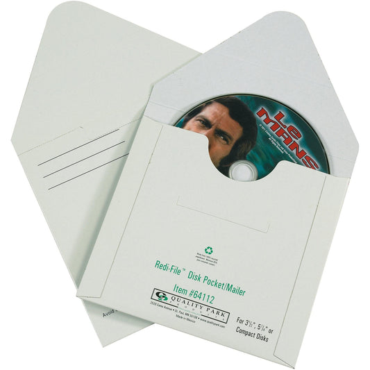 5 1/8 x 5" White Fibreboard CD Mailers - MM1145