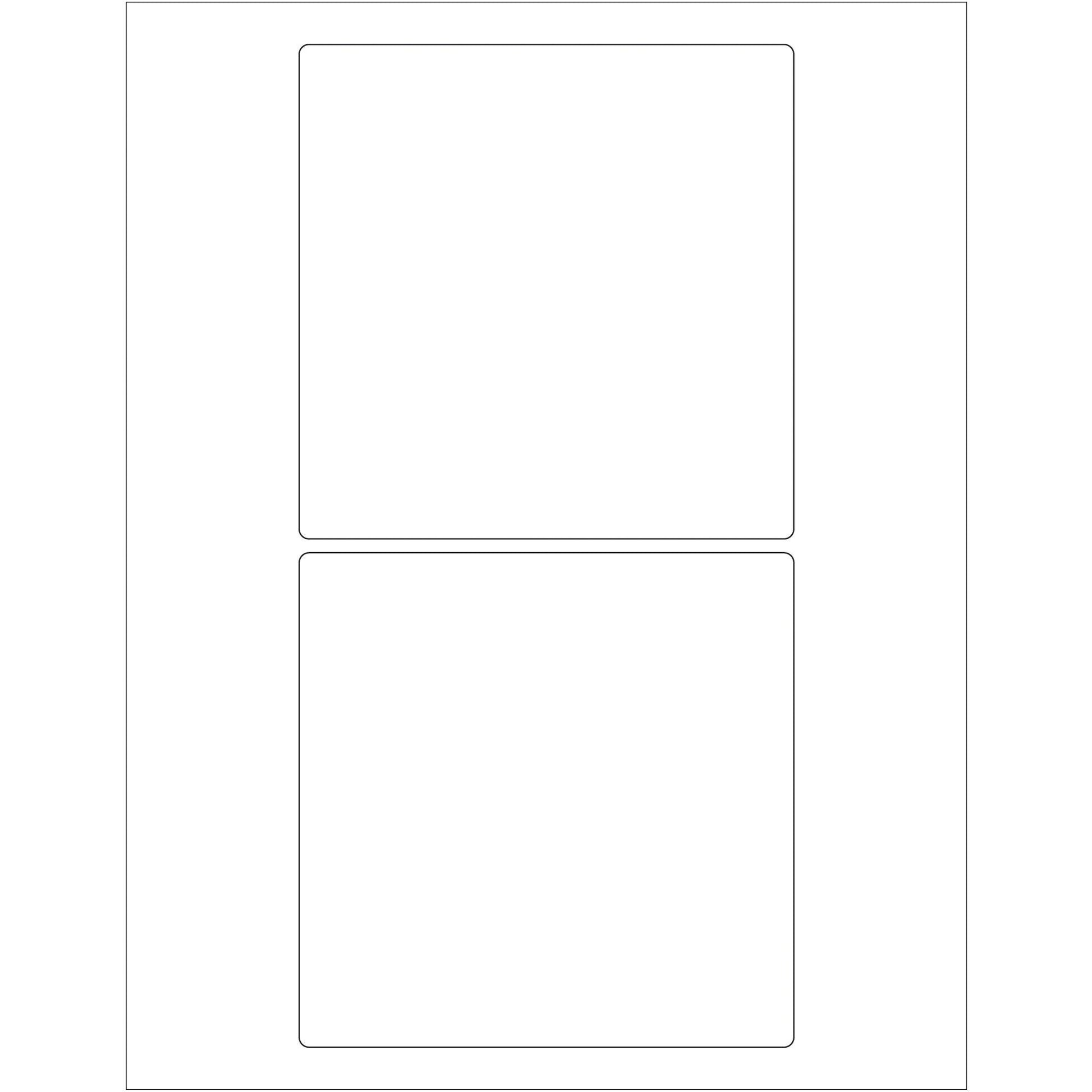 5 x 5" White Rectangle Laser Labels - LL168