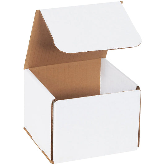 5 x 5 x 4" White Corrugated Mailers - M554 Box Packaging Partner
