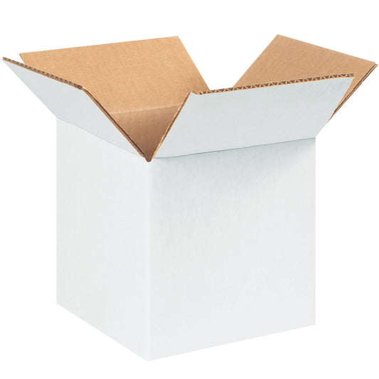 5 x 5 x 5" White Corrugated Boxes - 555W