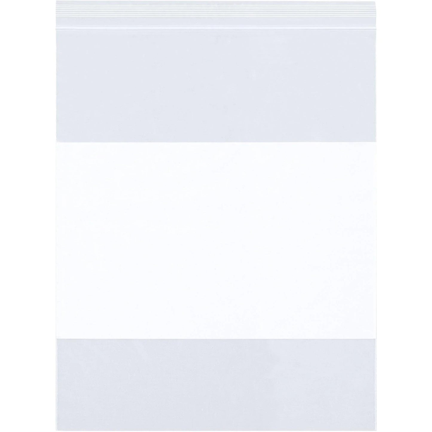 5 x 7" - 4 Mil White Block Reclosable Poly Bags - PB4006 Box Packaging Partner
