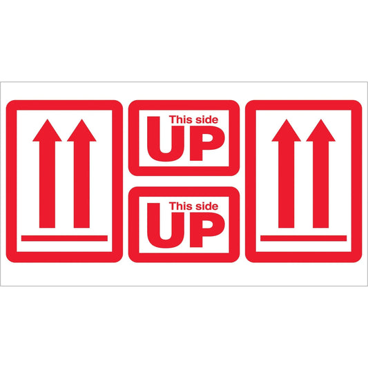 5 x 9" - "This Side Up" Arrow Labels - DL1890 Box Packaging Partner