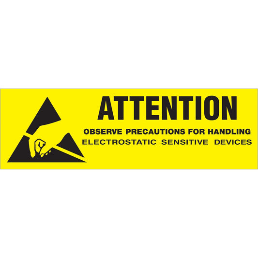 5/8 x 2" - "Attention - Observe Precautions" Labels - DL9030