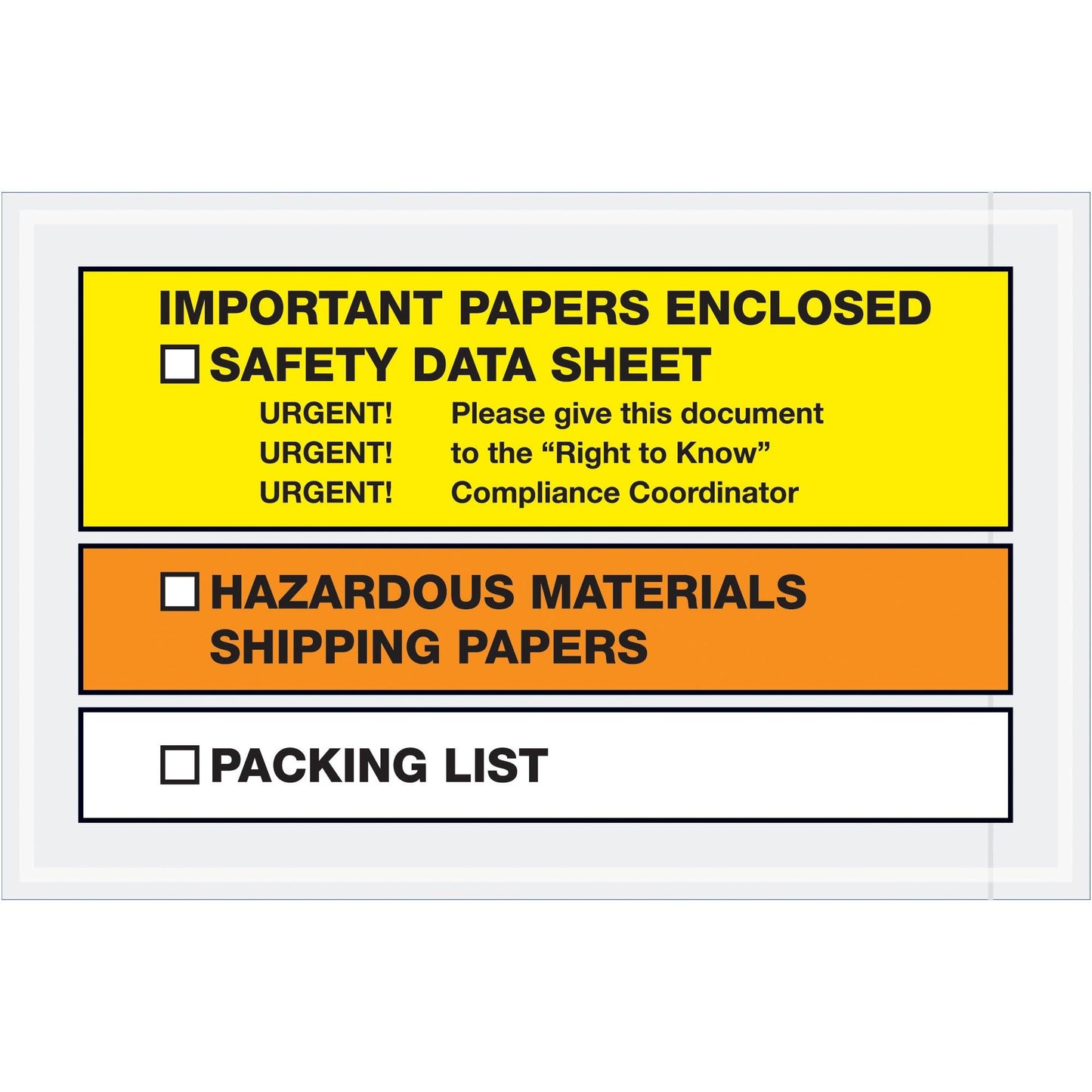 6 1/2 x 10" "Important Papers Enclosed" SDS Envelopes - PL497