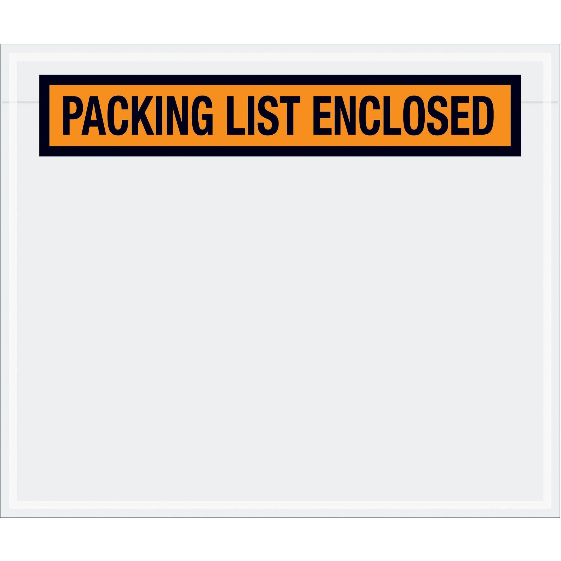 6 1/2 x 5" Orange "Packing List Enclosed" Envelopes - PL25