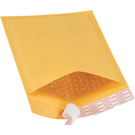 6 x 10" Kraft (25 Pack) #0 Self-Seal Bubble Mailers - B853SS25PK