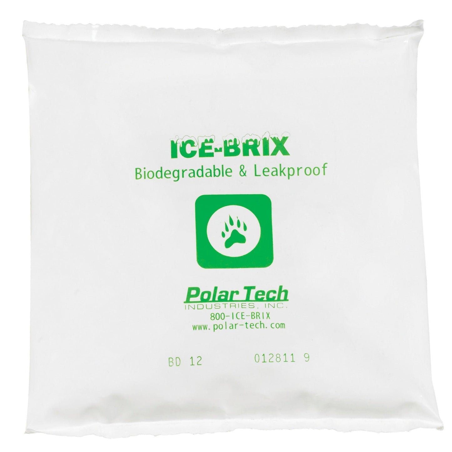 6 x 6 x 1" - 12 oz. Ice-Brix® Biodegradable Packs - IBB12