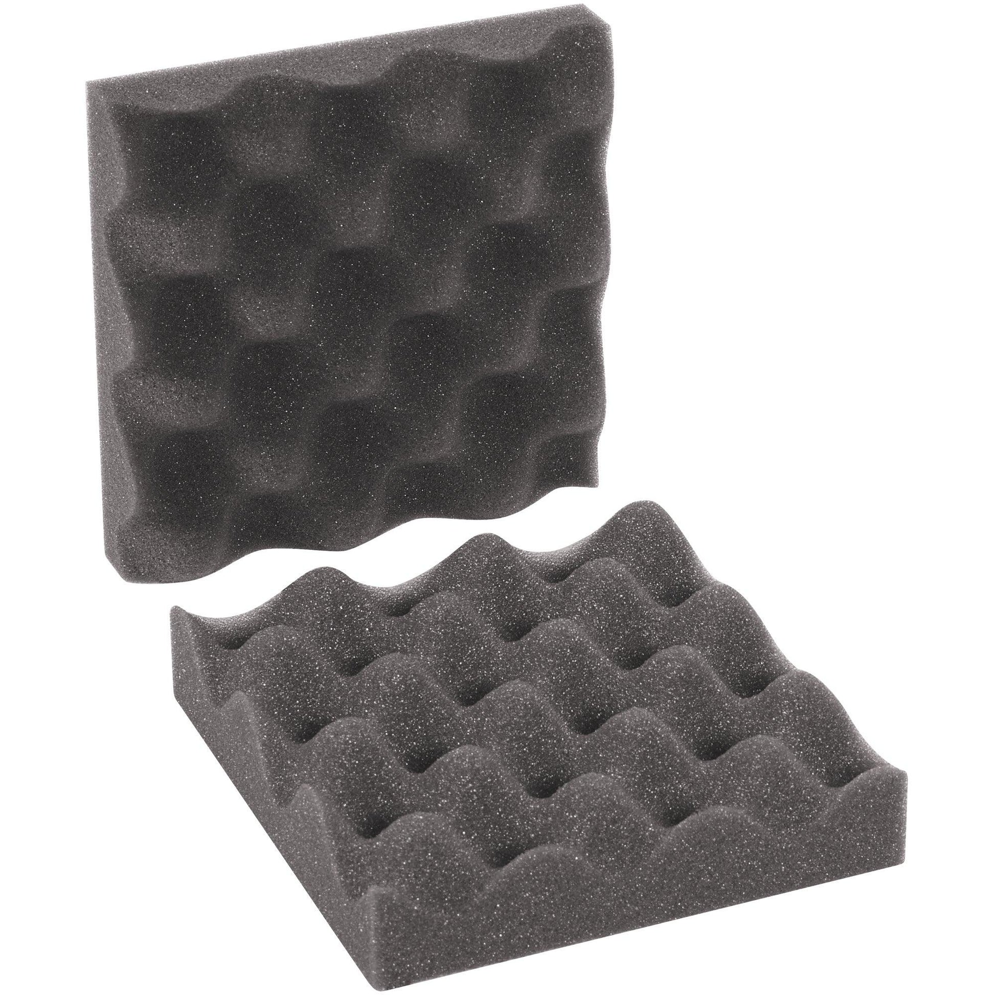 6 x 6 x 2" Charcoal Convoluted Foam Sets - FCSC662