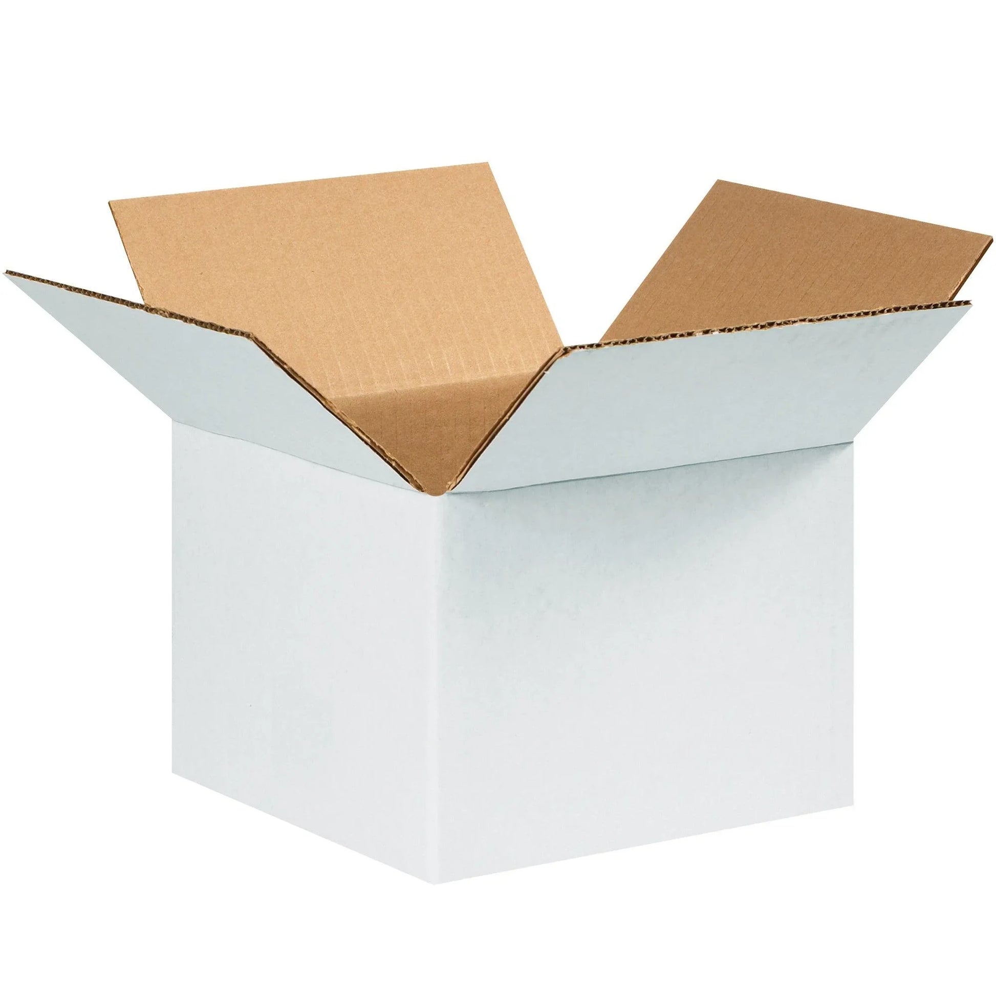 6 x 6 x 4" White Corrugated Boxes - 664W Box Packaging Partner