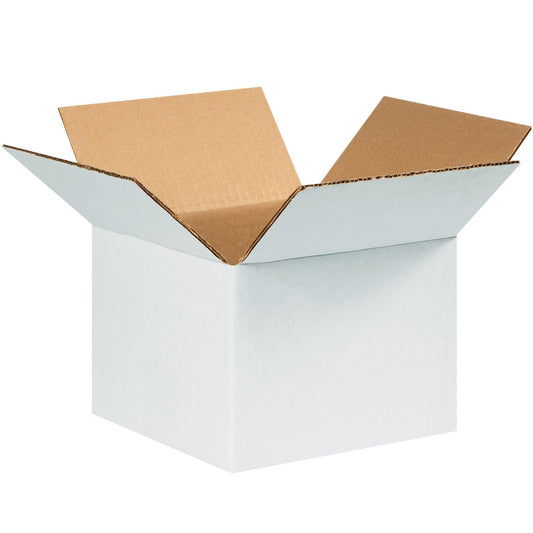 6 x 6 x 4" White Corrugated Boxes - 664W