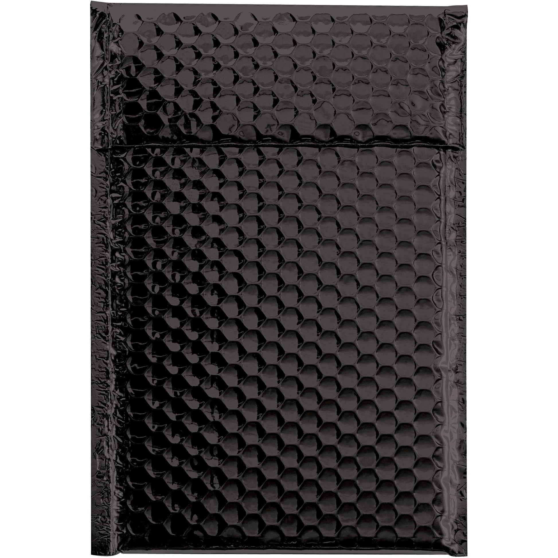 7 1/2 x 11" Black Glamour Bubble Mailers - GBM0711BK