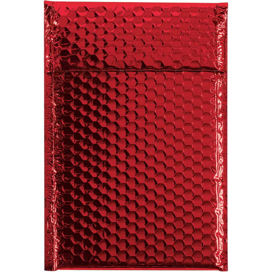 7 1/2 x 11" Red Glamour Bubble Mailers - GBM0711R