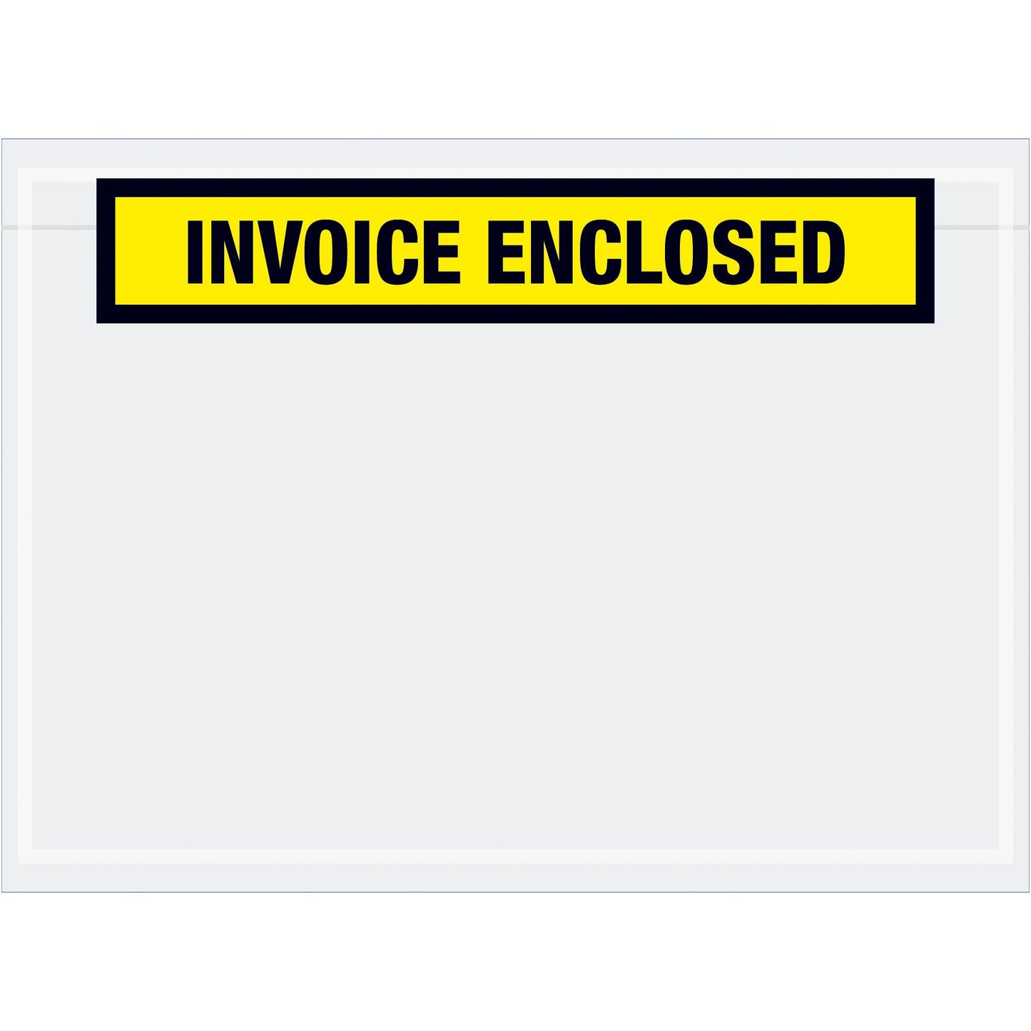 7 1/2 x 5 1/2" Yellow "Invoice Enclosed" Envelopes - PL528