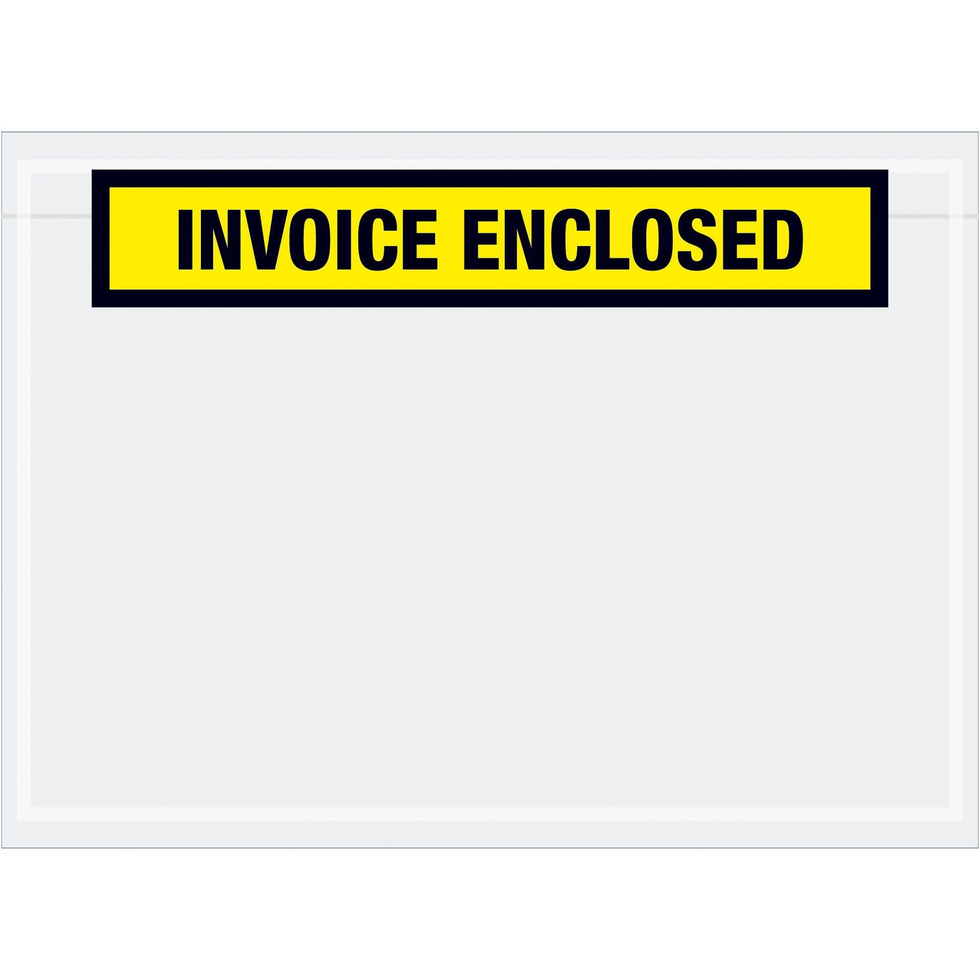 7 1/2 x 5 1/2" Yellow "Invoice Enclosed" Envelopes - PL528