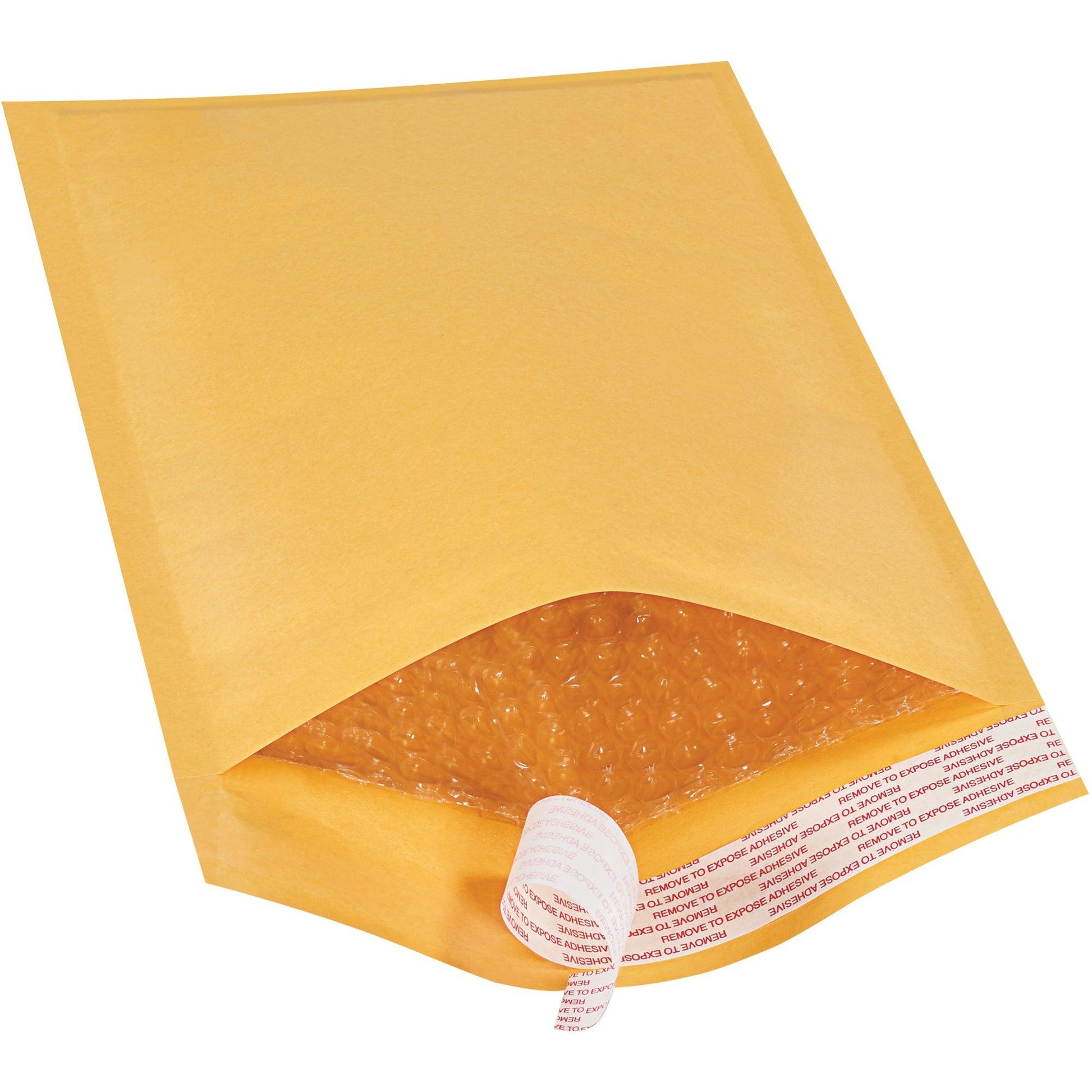 7 1/4 x 12" Kraft #1 Self-Seal Bubble Mailers - B854SS