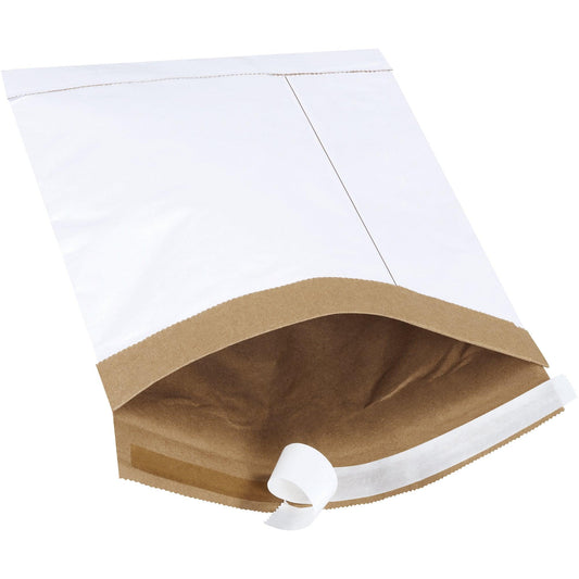 7 1/4 x 12" White #1 Self-Seal Padded Mailers - B804WSS