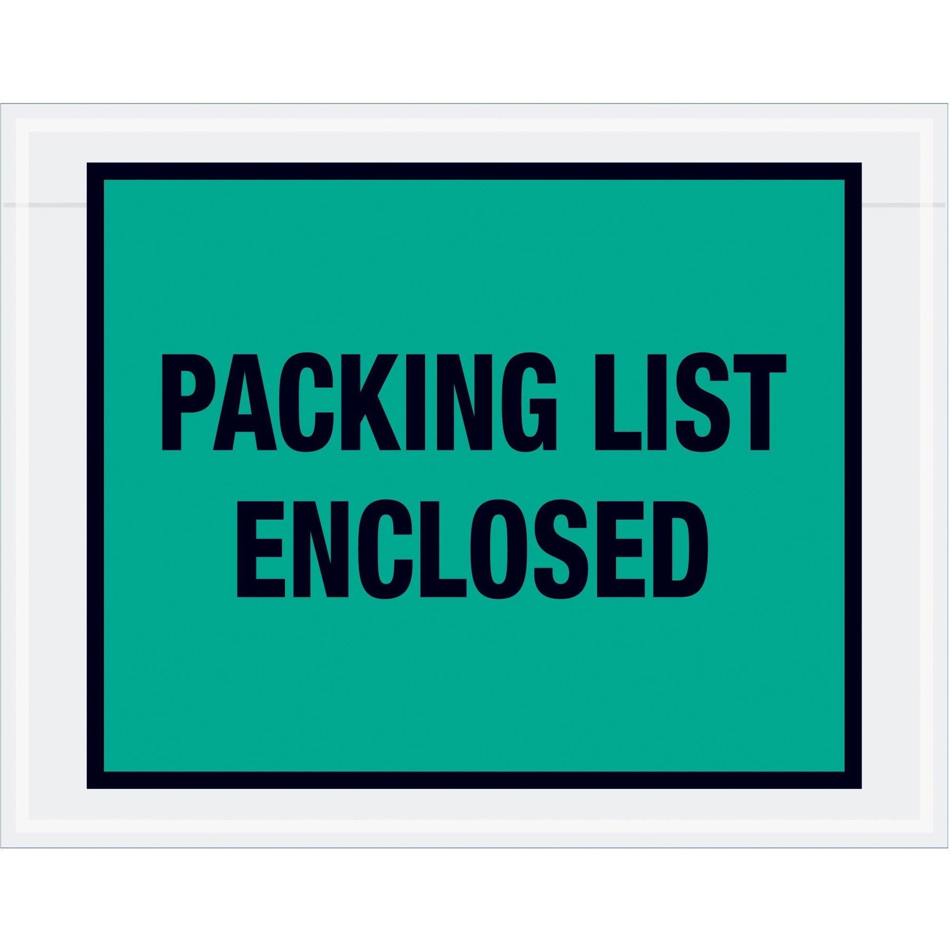 7 x 5 1/2" Green "Packing List Enclosed" Envelopes - PL408