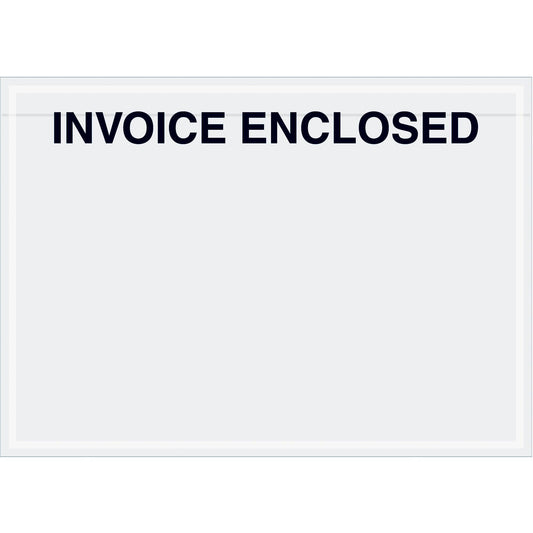 7 x 5" Clear Face "Invoice Enclosed" Envelopes - PL481