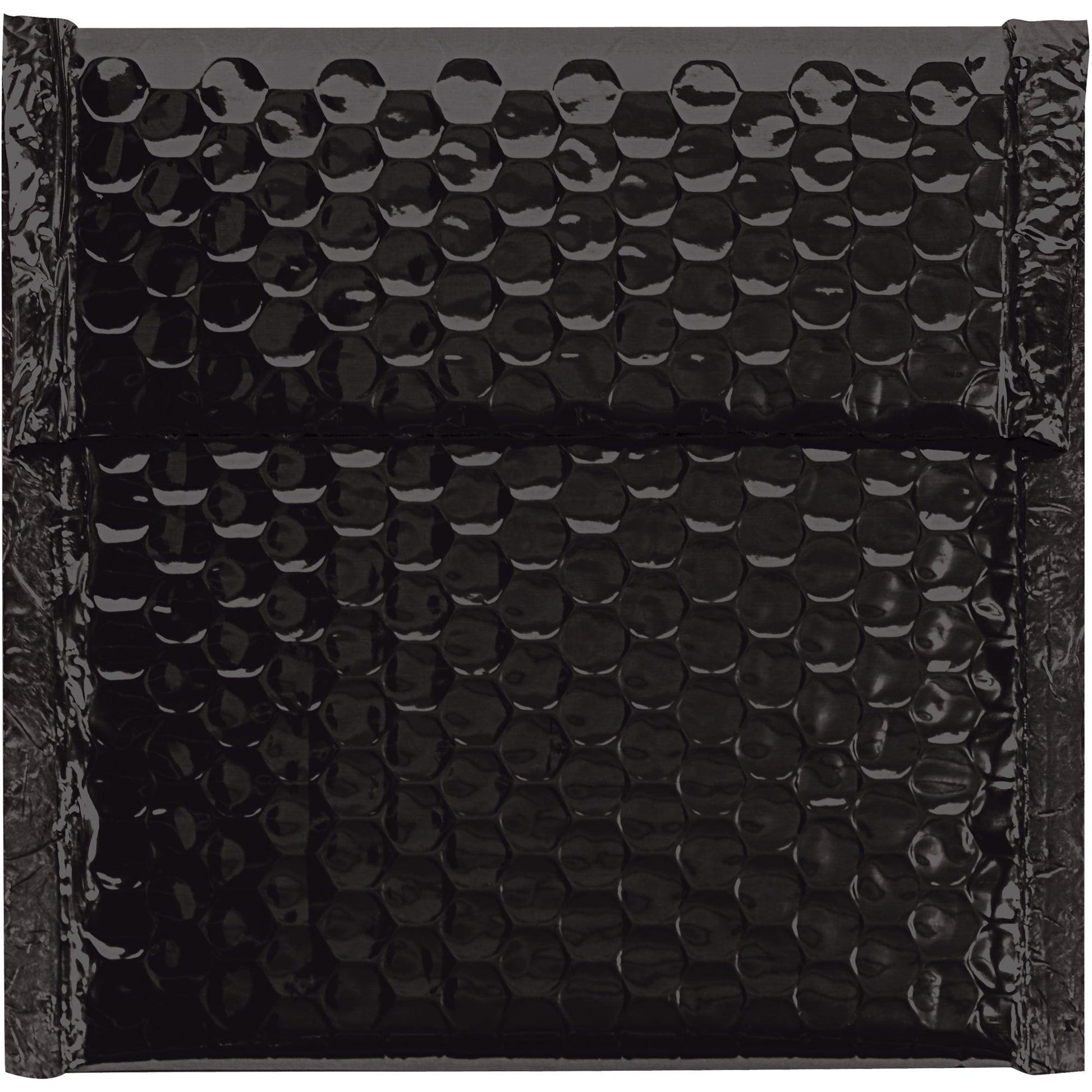 7 x 6 3/4" Black Glamour Bubble Mailers - GBM0706BK