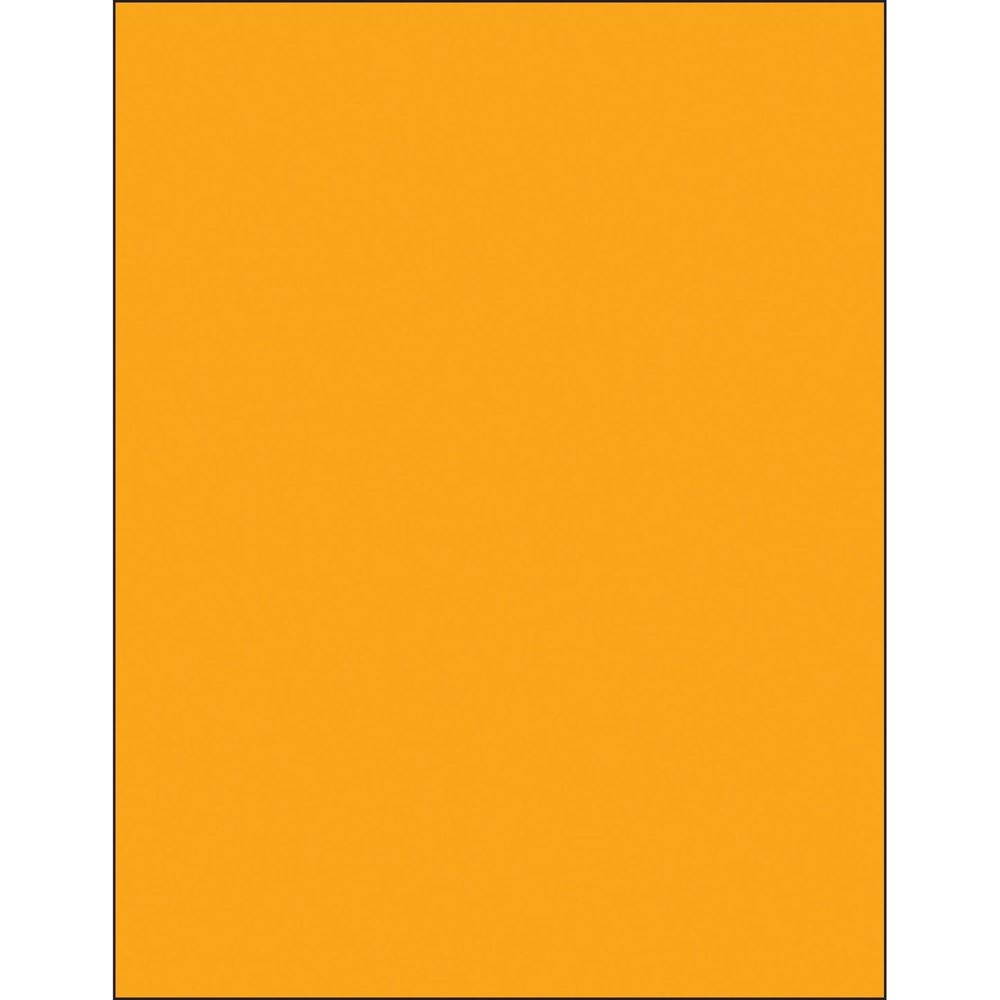 8 1/2 x 11" Fluorescent Orange Rectangle Laser Labels - LL185OR