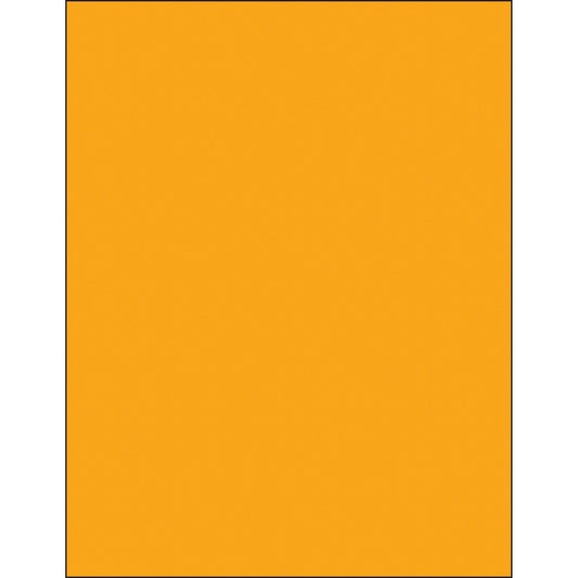 8 1/2 x 11" Fluorescent Orange Rectangle Laser Labels - LL185OR