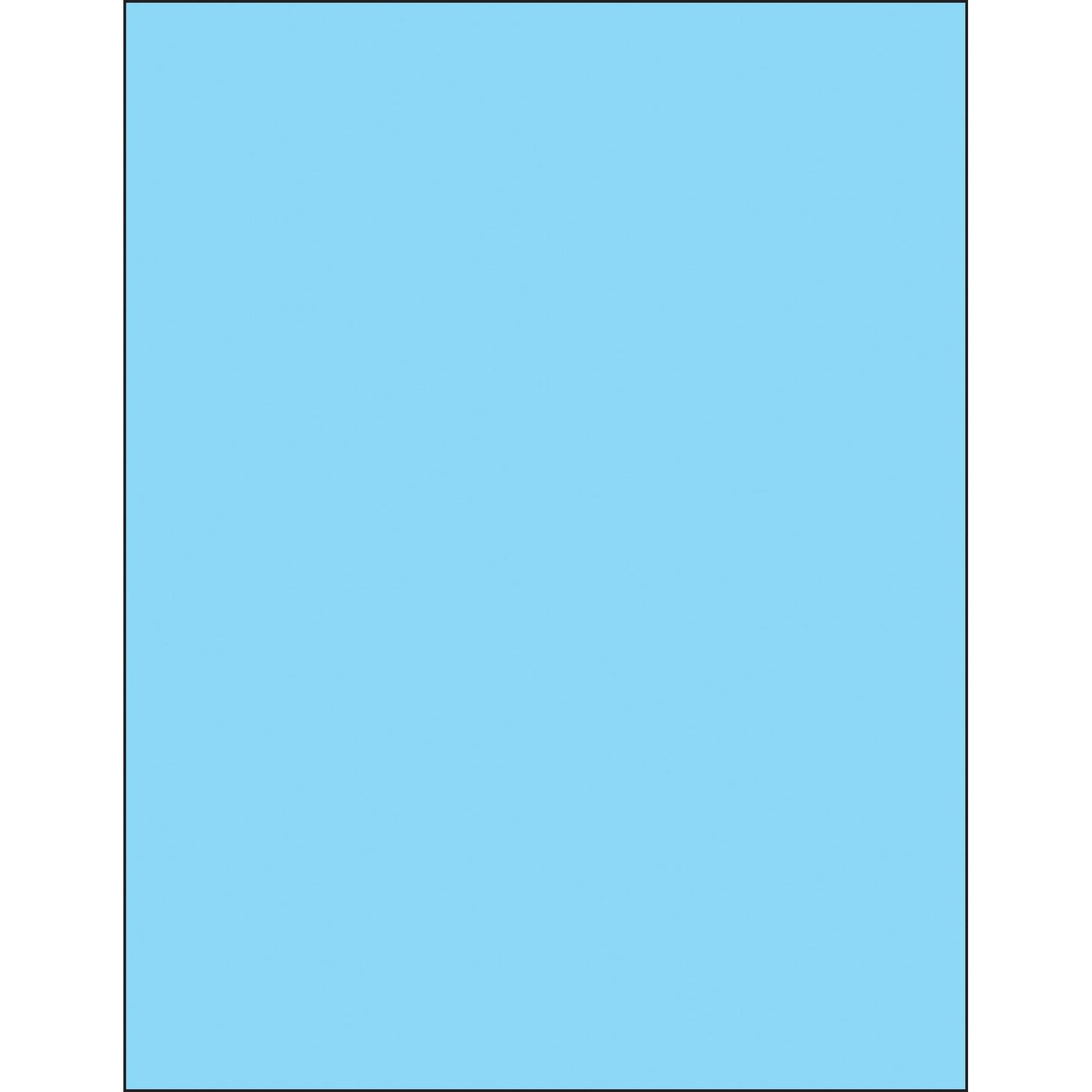 8 1/2 x 11" Fluorescent Pastel Blue Rectangle Laser Labels - LL185BE