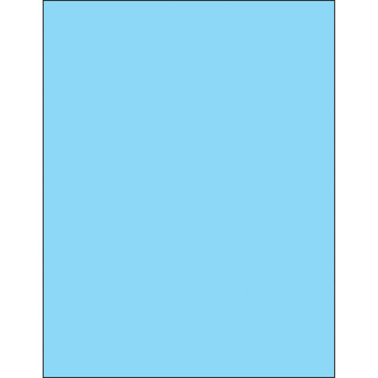 8 1/2 x 11" Fluorescent Pastel Blue Rectangle Laser Labels - LL185BE