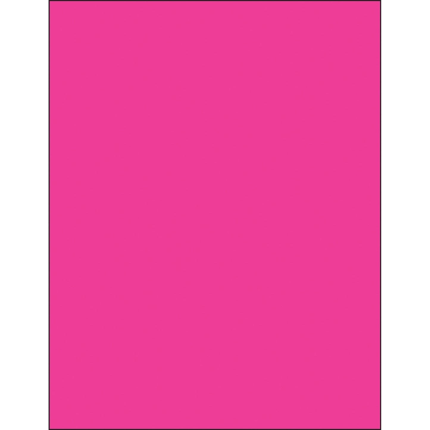 8 1/2 x 11" Fluorescent Pink Rectangle Laser Labels - LL185PK