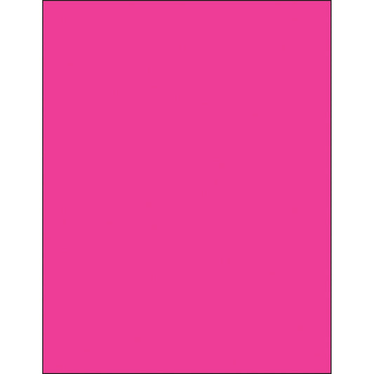 8 1/2 x 11" Fluorescent Pink Rectangle Laser Labels - LL185PK