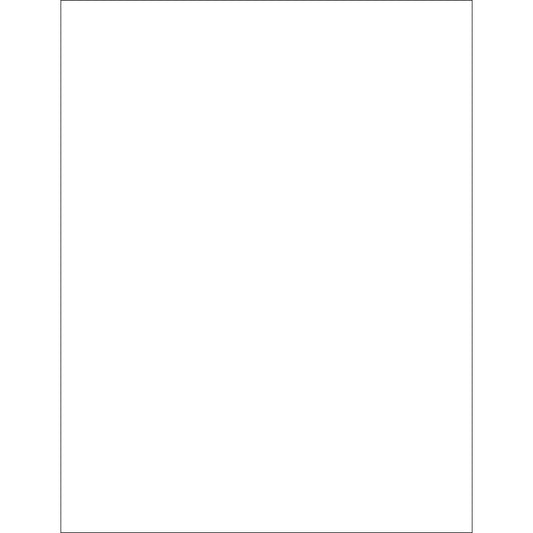 8 1/2 x 11" Glossy White Rectangle Laser Labels - LL206